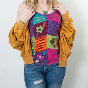 Colorful Patchwork Tank Top